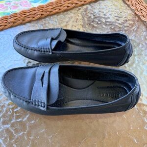 Born Black Leather Driving Moccasins Slip On Loafers Comfort Flats Women’s 7.5